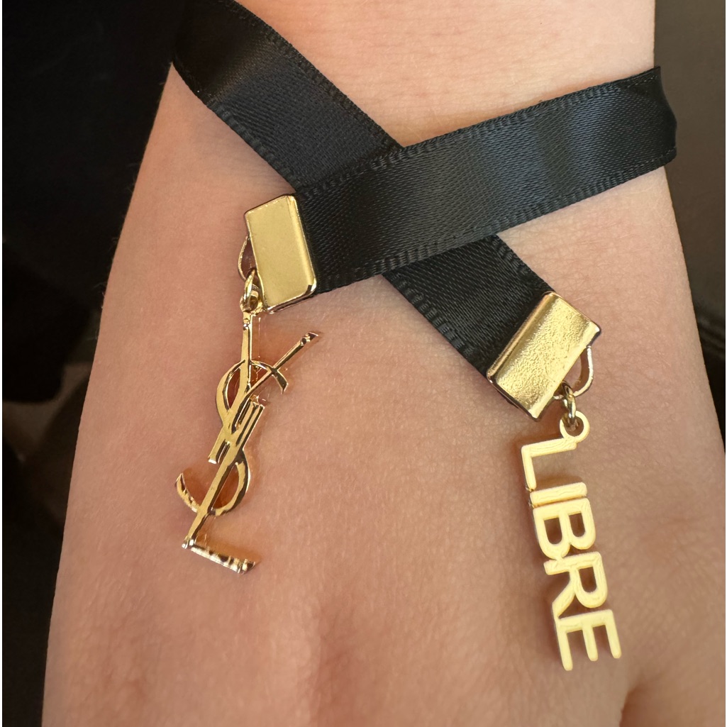 Ysl Black Ribbon Bracelet